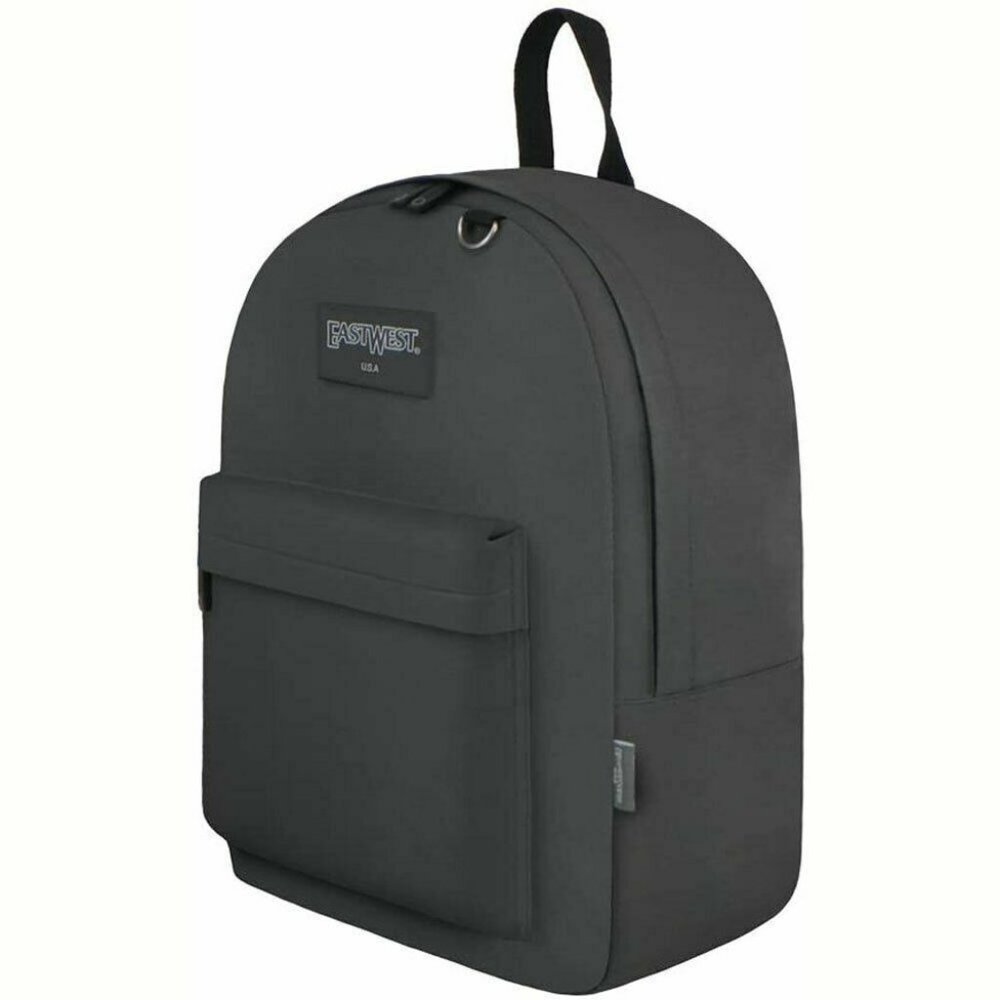 East West USA Classic Backpack Book Bag CHARCOAL GRAY NEW NWT